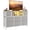 Light Gray, variant on edx TV Stand with 8 Fabric Drawers, Open Shelves & LED & Power Outlets for Bedroom, Living Room, Entryway, Wood Top, Pink