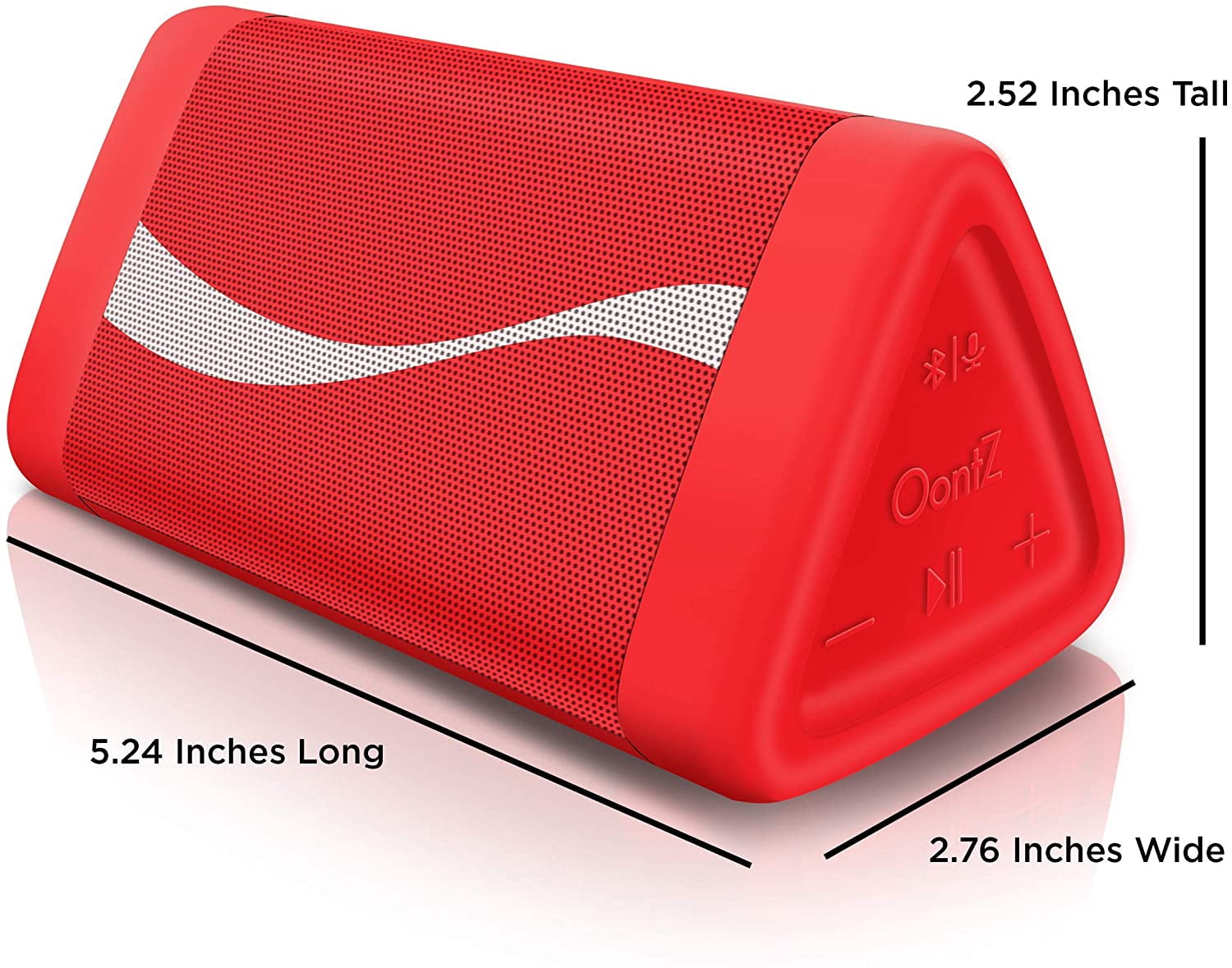 Oontz Angle 3 Water-Resistant Wireless Bluetooth Speaker, Coca-Cola Red