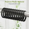 thumbnail image 6 of AOMOTA 12 Pcs Plastic Shower Curtain Rings Hooks, Shower Hooks for Shower Curtain, C Shaped Shower Rings for Curtain, Black Shower Curtain Rings for Bathroom Shower, 6 of 9