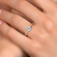 thumbnail image 4 of Gem Stone King 14K Yellow Gold Sky Blue Topaz and Lab Grown Diamond Engagement Ring for Women | 1.16 Cttw | Round 6MM | Gemstone November Birthstone | Size 6, 4 of 6