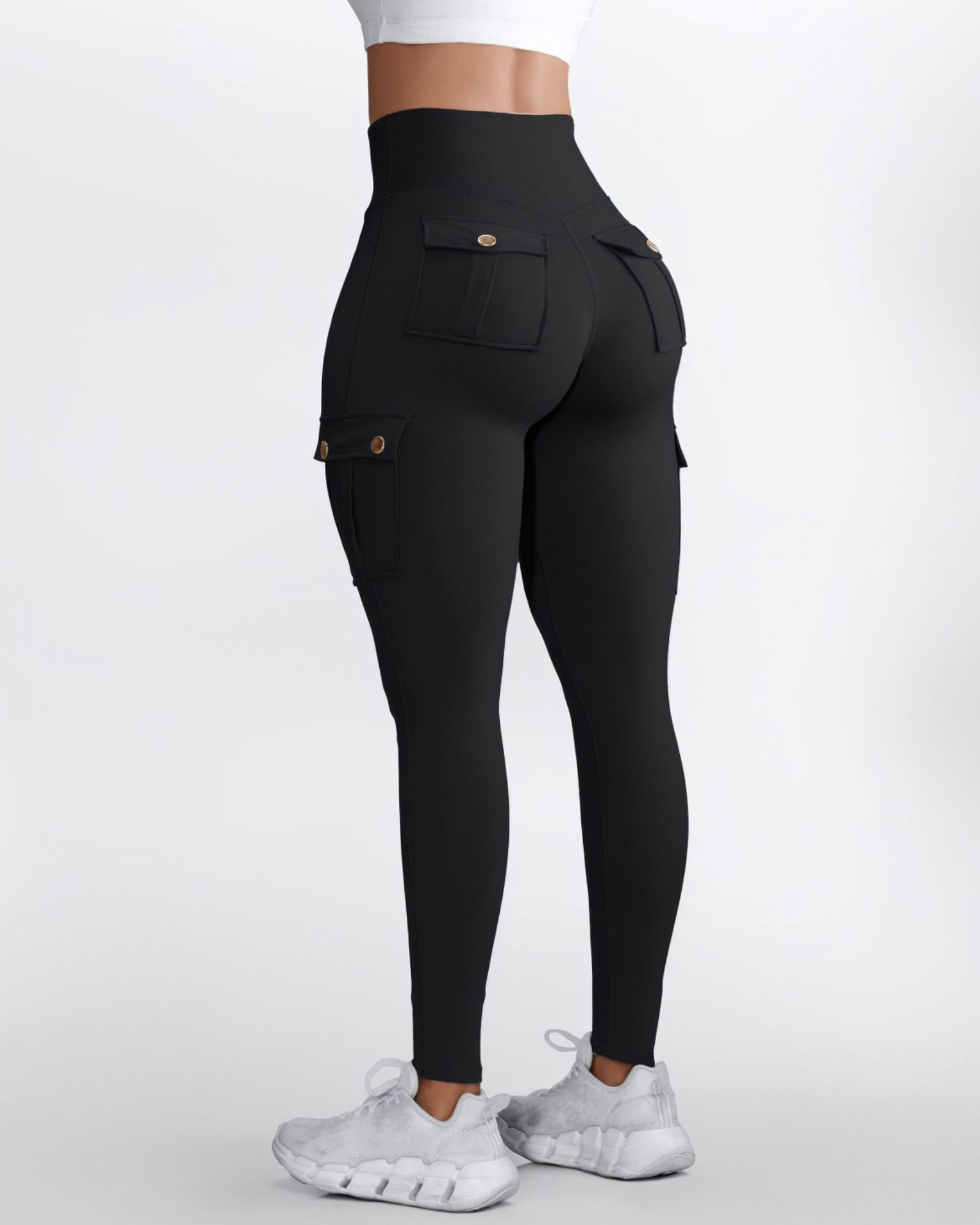 FITOP Women's Cargo Yoga Leggings High Waist with Pockets photo 4
