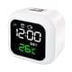 thumbnail image 1 of LED Alarm Clock Night Light USB Rechargeable Mirror Design Adjustable Night Lamp Digital Clock with Battery White, 1 of 5