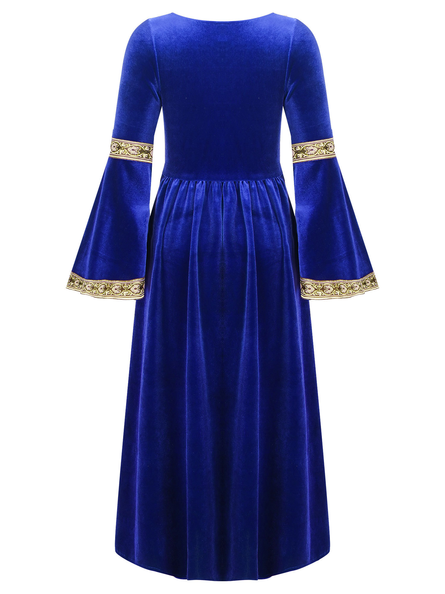 IEFIEL Girls Medieval Renaissance Princess Costume Velvet Vintage Maxi ...