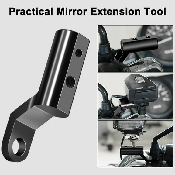 Lifetechs Motorcycle Handlebar Mirror Mount Extension Rod Rustproof Corrosion Resistant Anti-Shake Handlebar Rearview Mirror Bracket