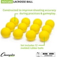 thumbnail image 4 of Champion Sports Lacrosse Balls: Official Size Sporting Goods Equipment for Professional, College & Grade School Games, & Practices - NCAA, NFHS and SEI Certified - 12-Pack (Retail Box) - Yellow, 4 of 5
