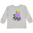 thumbnail image 3 of Inktastic Im So Grapeful For You with Cute Grapes Boys or Girls Long Sleeve Toddler T-Shirt, 3 of 5