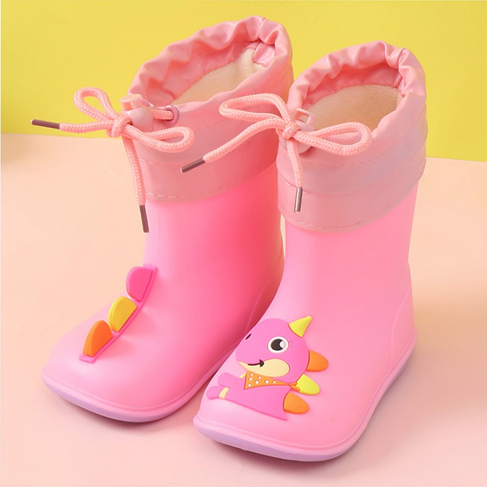 Otqutp Toddler Dinosaur Rain Boots with Adjustable Buckle Lightweight Non Slip Rainboot Kids Waterproof Garden Boots