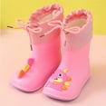 thumbnail image 2 of Otqutp Soft Bottom&nbsp;Boots for Baby Rain Boots Colorful Cute Animal Water-proof Plush Children Water Shoes EVA Soft Outdoor Kids Lightweight Rain Boots(G,2.5-3 Years), 2 of 4