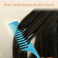 thumbnail image 3 of Unique Bargains Wide Tooth Rat Tail Comb Plastic Long Tail Comb Tip Tail Combs for Wet Curly Hair for Women Men Blue, 3 of 7