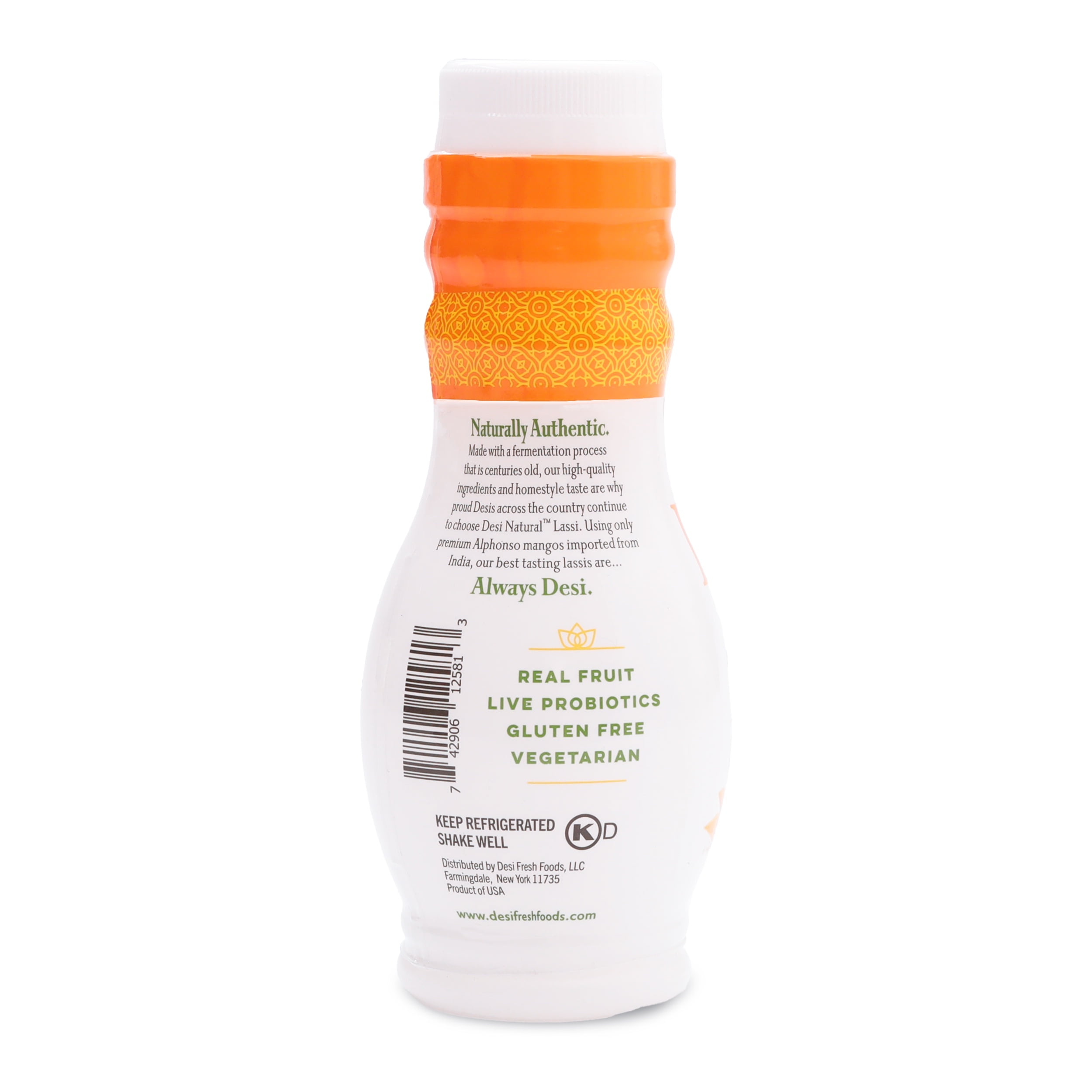 Desi Natural Alphonso Mango Lassi Liquid Drinkable Refrigerated