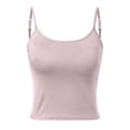 thumbnail image 3 of Lixiuxyad Womens Cami Tank Tops Women's Casual Round Neck Tank Top Sleeveless Summer Basic Stretch Comfortable Blouse Tee Shirt For Daily Wear With Jeans,Pink, 3 of 6