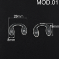 thumbnail image 1 of 10 Pcs Coussinets de Nez en Silicone en Forme de U pour Lunettes Insert Antidérapant Mod.1, 1 of 6