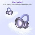 thumbnail image 4 of Clip-On Earbuds, Lightweight Comfort with Anti-Drop Design Open Ear Earbuds Bluetooth 5.4, 50H Battery Open Ear Headphones, Waterproof, Perfect for Glasses Wearers, Sports and Workouts, 4 of 14