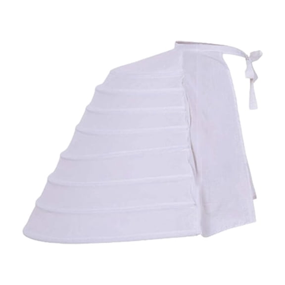Women Victorian Bustle Hoop Skirt Petticoat Pannier Balsille Dress Underskirt Baroque Crinoline for Party Ball White