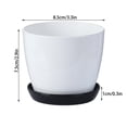 thumbnail image 3 of Liamobondopolis 3.3" White Self-Watering Planter with Black Saucer, Mini Automatic Pot for Succulents & Indoor Desk Plants, 3 of 6