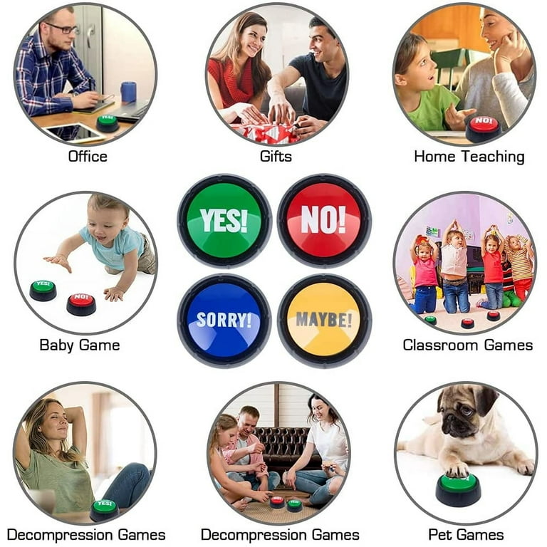 The MAYBE Button – Electronic Voice Toy With 12 Different 'Maybe' Sayings