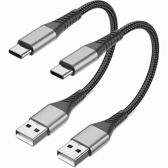Quyaojz 6 inch Short USB C Cable Fast Charging 2 Pack, 0.5ft USB A to USB C Cable Short USBC Cable Braided, 3A USB Type C Cable for iPhone 15 16 17 Pro Max, Samsung Galaxy S24 S23, Google Pixel, iPad