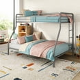 thumbnail image 3 of DHP Dusty Twin over Full Metal Bunk Bed with Secured Ladders, Silver, 3 of 18