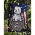 thumbnail image 3 of Westie Little Drummer Boy USA Garden Flag, 3 of 3