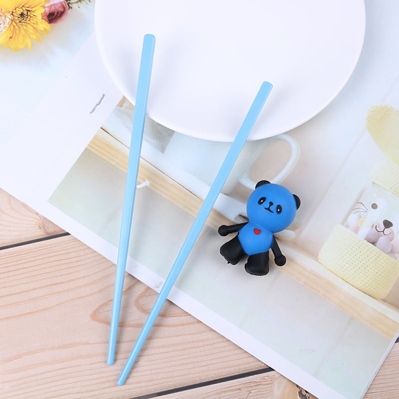1 pair Kids Children Training Chopsticks Silicone Panda Helper Learning Gift k 