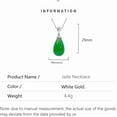 thumbnail image 2 of 14K Gold Vintage Jade Necklace, Natural Agate Waterdrop Pendant, Classic Jewelry Gift for Women, 2 of 5