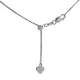 thumbnail image 4 of JewelStop 14K White Gold 1.1 mm Adjustable Box Chain 22" w/Lobster Claw Clasp, 4 of 7