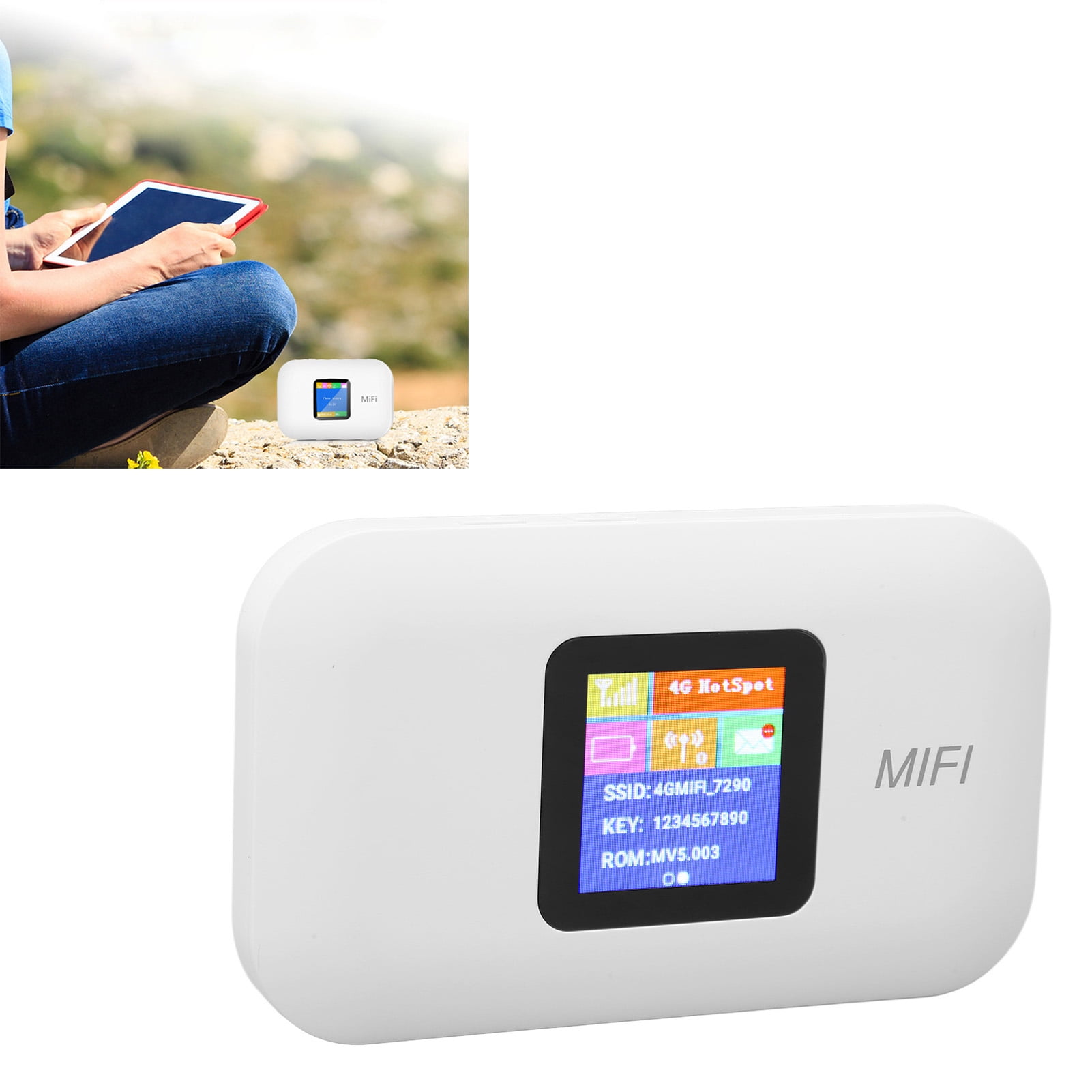 Mobile WiFi Hotspot, ABS Material 4G LTE Mobile WiFi Hotspot 150Mbps  For Travel