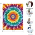 thumbnail image 4 of Rainbow Tie Dye Mandala Pattern Blanket,Comfortable Soft Flannel Throw Blanket,All Season,Warm Lightweight Blankets for Sofa Bed Couch Living Room Chair,30"x40", 4 of 4