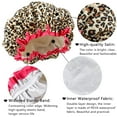 thumbnail image 2 of 4 Pieces Waterproof Shower Cap,Shower Caps for Women, Elastic Reusable Bathing Hair Cap Environmental Protection Hair Bath Caps, Double Waterproof Layers Bathing Shower Hat, 2 of 5