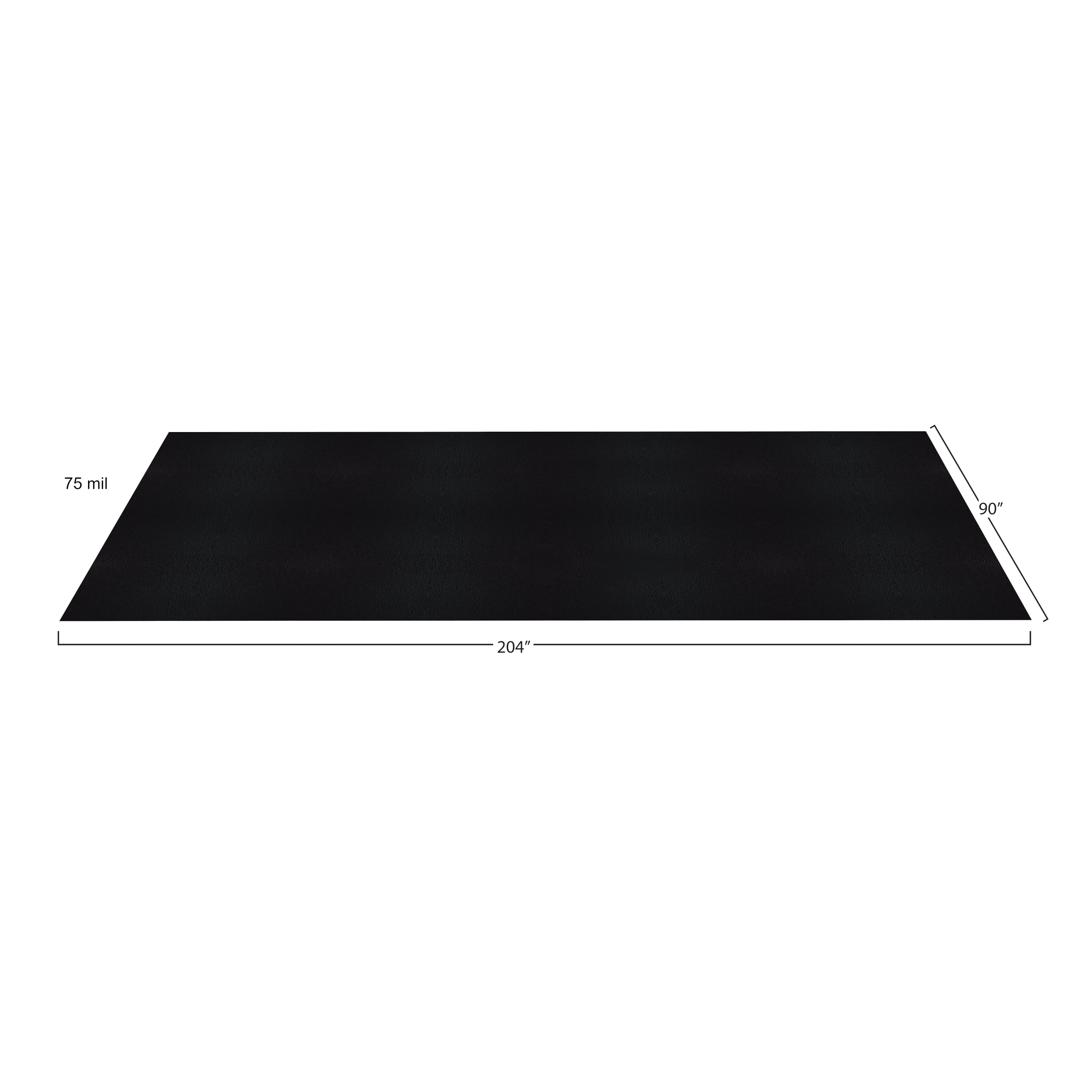 G-Floor 7.5' x 17' Ceramic Texture Vinyl Garage Flooring Cover - Midnight Black