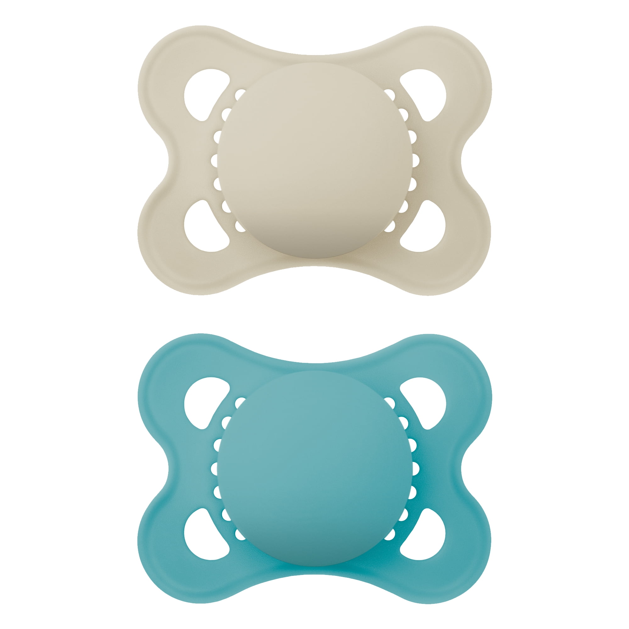 MAM Baby Girl Orthodontic Silicone Pacifier 0-6 Months with Self