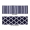 thumbnail image 4 of Better Trends 20" x 60" Runner Bathroom Rug Extra Soft Non-Slip Bath Mat Water Absorbent 100% Polyester Washable Mat Marrakesh Collection - Navy, 4 of 6