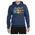 thumbnail image 2 of Wild Bobby, Colorful Softball Mom, Mother's Day, Unisex Graphic Hoodie Sweatshirt, Vintage Heather Navy, X-Large, 2 of 3