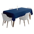 thumbnail image 1 of Vargottam Indoor/Outdoor Tablecloth 58" x 102" Inch Rectangular Tablecloth with Umbrella Hole & Zipper, Waterproof Patio Table Cloths, Spring/Summer Table Covers for Backyard /BBQs - Navy Blue, 1 of 6
