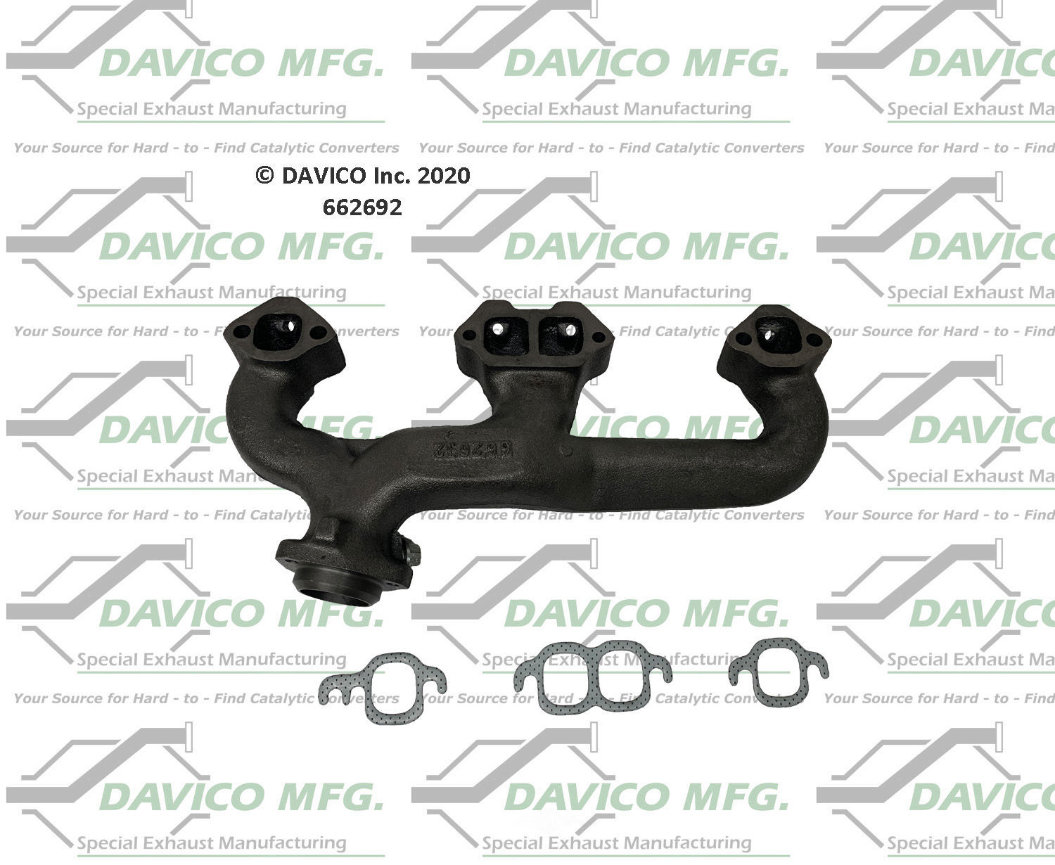 Davico Mfg 662692 Stand alone Exact-Fit exhaust manifold