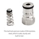 thumbnail image 5 of Postes De Barril Ball Lock Válvulas De Retención Y Resortes De Acero Inoxidable Válvula De Retención Rosca Hembra Gas Y Líquido Cateissary HA020163-00, 5 of 7