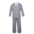 thumbnail image 3 of 5pc Baby Toddler Infant Boy Teen Formal Party Event Suit Tux Medium Gray Sm-20, 3 of 4