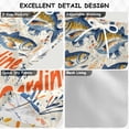 thumbnail image 2 of FORMRS Boys Swim Trunks Quick Dry Mesh Liner Boardshorts Sizes XS-XL, Blue Sardines Pattern, 2 of 7