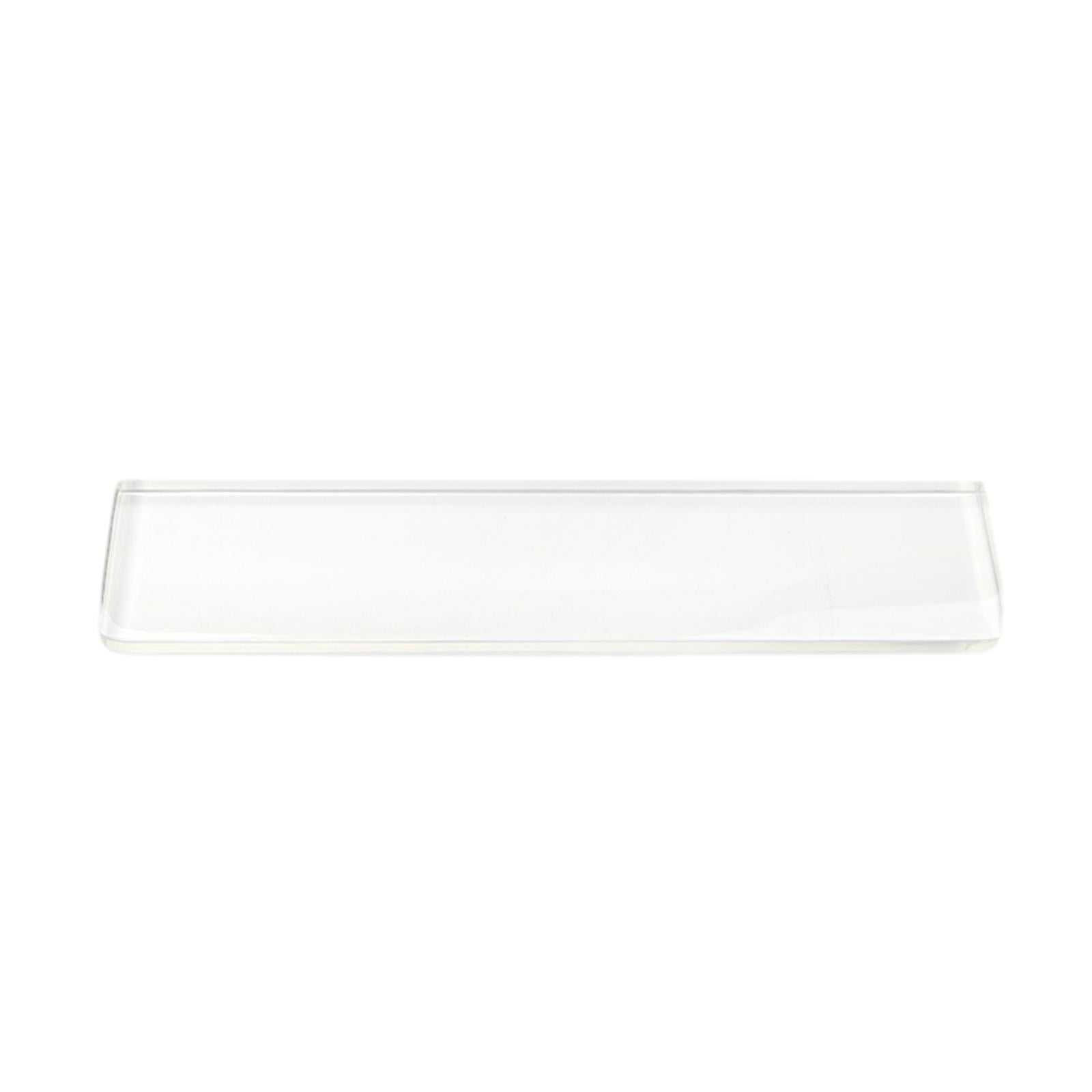 Resin Wrist for Mechanical Keyboards Non Slip Ergonomic Hand Rest for Office Fits 61-104 Key Keyboards Fray Stitching - Clear Medium