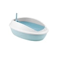thumbnail image 1 of Open Top Pet Litter Tray, Cat Litter Basin with , Kitty Litter Pan, Bedpan Blue, 1 of 9