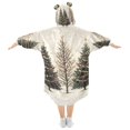 thumbnail image 2 of FORMRS Wearable Blanket Hoodie with Sleeves for Kids Cozy Flannel Sweatshirt, Hand Drawn Christmas Stars, 2 of 7