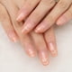 thumbnail image 5 of Uñas postizas ovaladas brillantes de tamaño mediano, diseño abstracto, diseño francés, puntas almendradas, cobertura completa, juego de 24 uñas postizas acrílicas para mujeres y niñas., 5 of 6