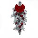 thumbnail image 5 of Corona de Navidad Ganfancp Flocking Ratán Colgante Decoración Europea Americana, 5 of 6