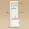 thumbnail image 3 of HOMCOM Arbre d'Entrée Rustique avec Banc de Rangement pour Chaussures et Portemanteau, Blanc, 3 of 10