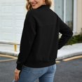 thumbnail image 4 of Unir Full Zip Casual Sweatshirt Jacket for Women, Ribbed Collar Cuffs, Relaxed Fit Athletic Outerwear with Pockets, 1 Piece, S-XXL, Plus Size Friendly, 4 of 6