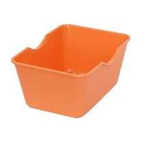 Mini Candy Color Storage Box Stackable Jewelry Organizer Desk Office Accessories Container Portable Handle Plastic Box 5.9x3.9x2.8in(Orange)