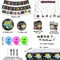 thumbnail image 3 of 80s Party Supplies - Back to the 80s Party Decorations Set Including HAPPY BIRTHDAY Banner, Hanging Swirls, 80s Element Bunting, Plates, Cups, Napkins, Tableware, Tablecloth, Balloons - Serves 20, 3 of 8