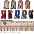thumbnail image 2 of Women Blazer Jackets Solid Color Blazers Elegant Work Sleeveless Cardigan Tops, 2 of 2