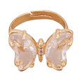 thumbnail image 1 of Ladies Fashion Creative Solid Color Butterfly Adjustable Ring With Opening, 1 of 8
