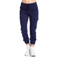 thumbnail image 1 of Innerwin Cargo Pants With Pockets Women Bottoms Beach Straight Leg Boho Trousers Deep Blue 2XL, 1 of 3